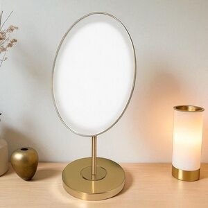 HB display Bronze Gold Oval Vanity Mirror 
READ DESCRIPTION
